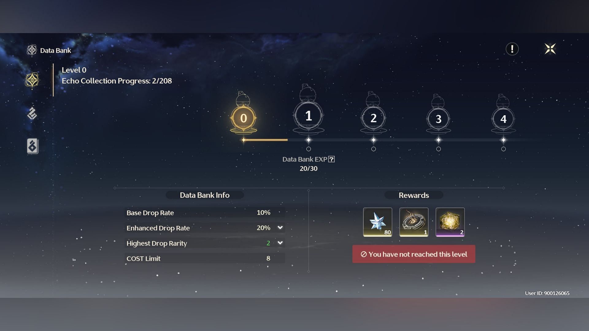 You can level up the Data Bank to get Astrite (Image via Kuro Games)