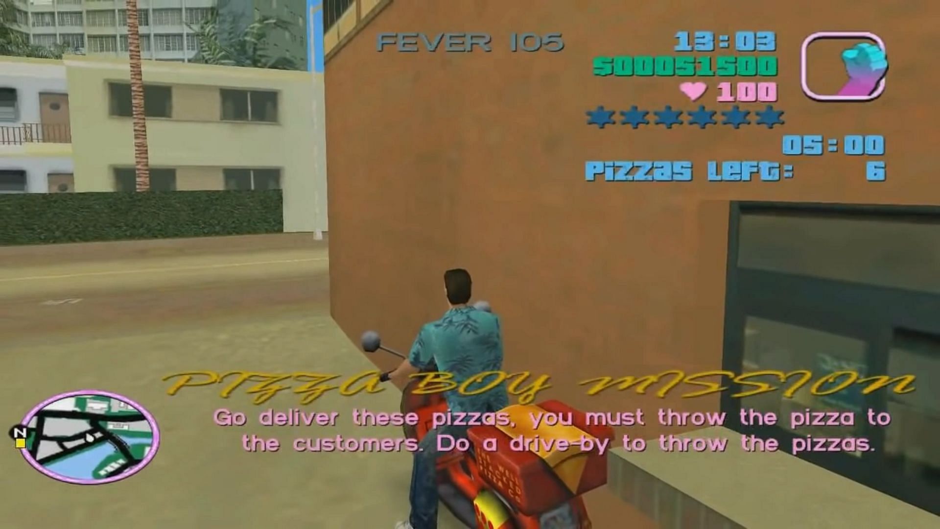 Pizza Boy is a fun side activity in GTA Vice City (Image via Rockstar Games || GTA Wiki)