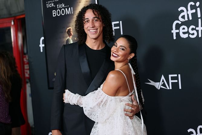 In Photos: Angels utility player Cole Tucker's wife Vanessa Hudgens rocks a white dress ahead of Mother's Day