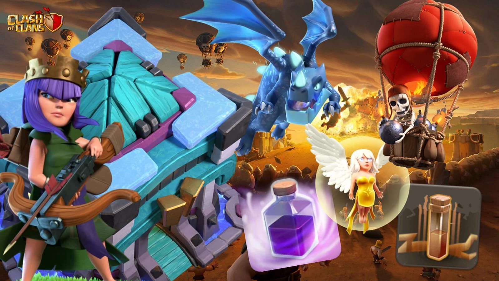 3 best Electro Dragon attacking strategies for TH13 in Clash of Clans (Image via Sportskeeda)