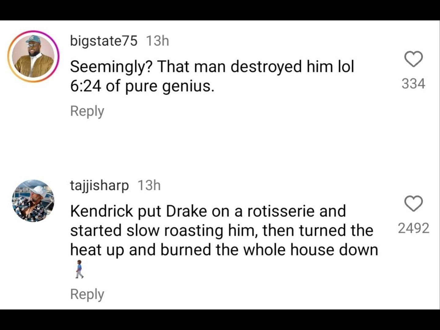 Fans react to Lamar&#039;s diss track &quot;Euphoria&quot; aimed at Drake. (Image via Instagram/@theshaderoom)