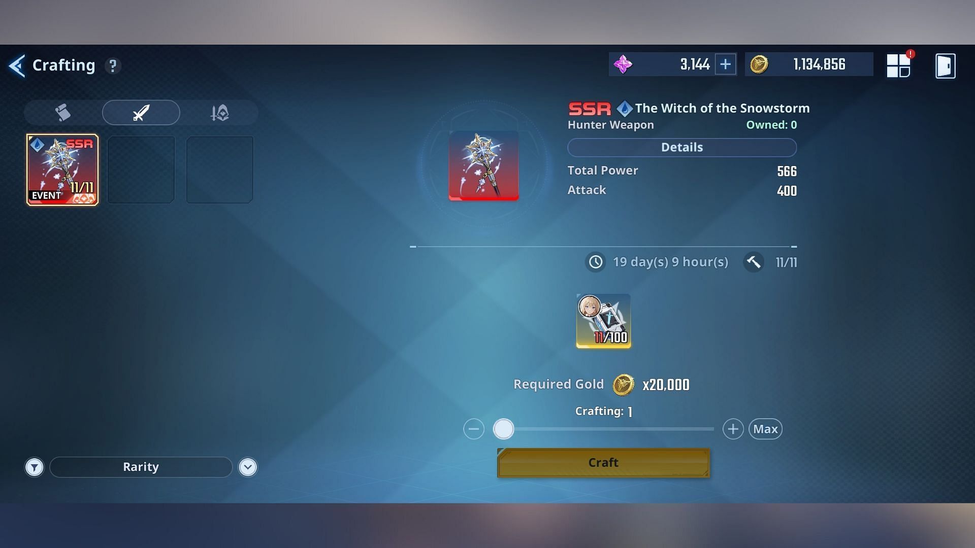 You can craft as many copies as you want using the Crafting feature. (Image via Netmarble)