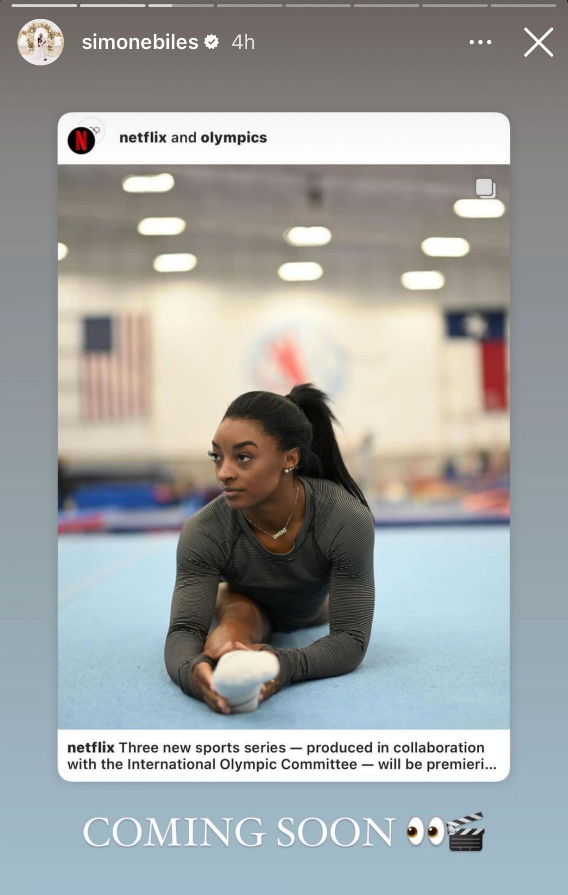 Simone Biles excited for her Netflix appearance