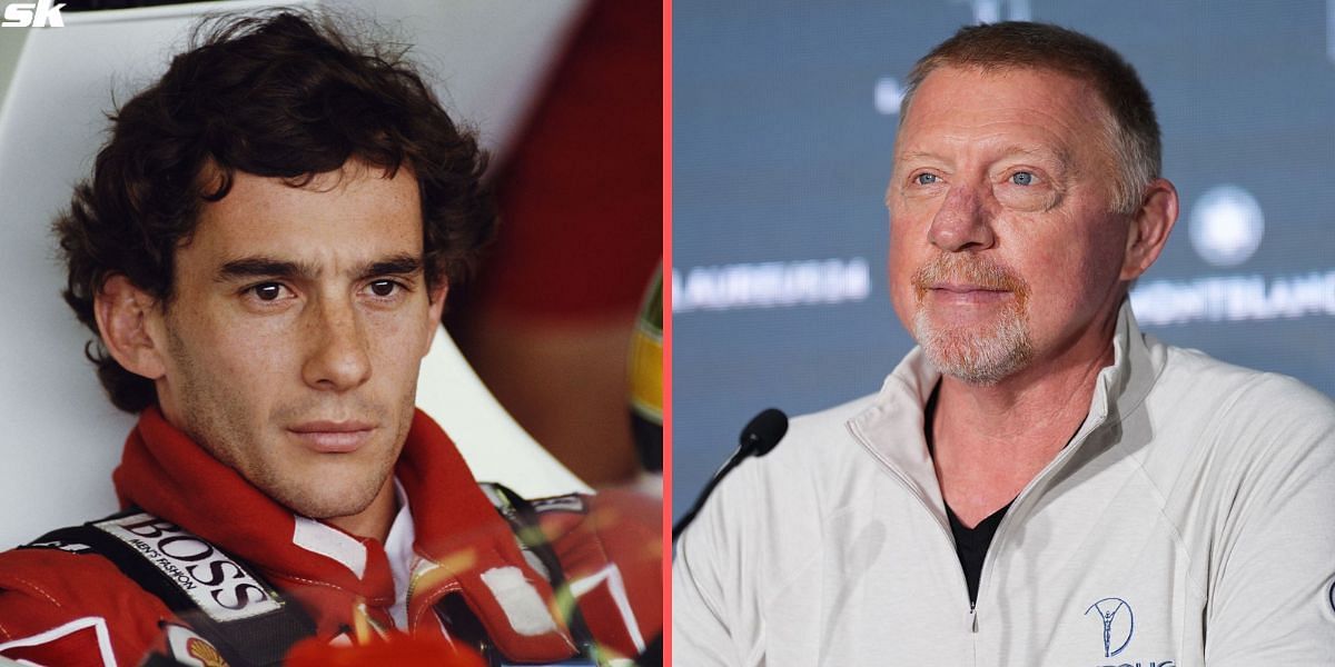 Boris Becker pays tribute to Ayrton Senna on the latter