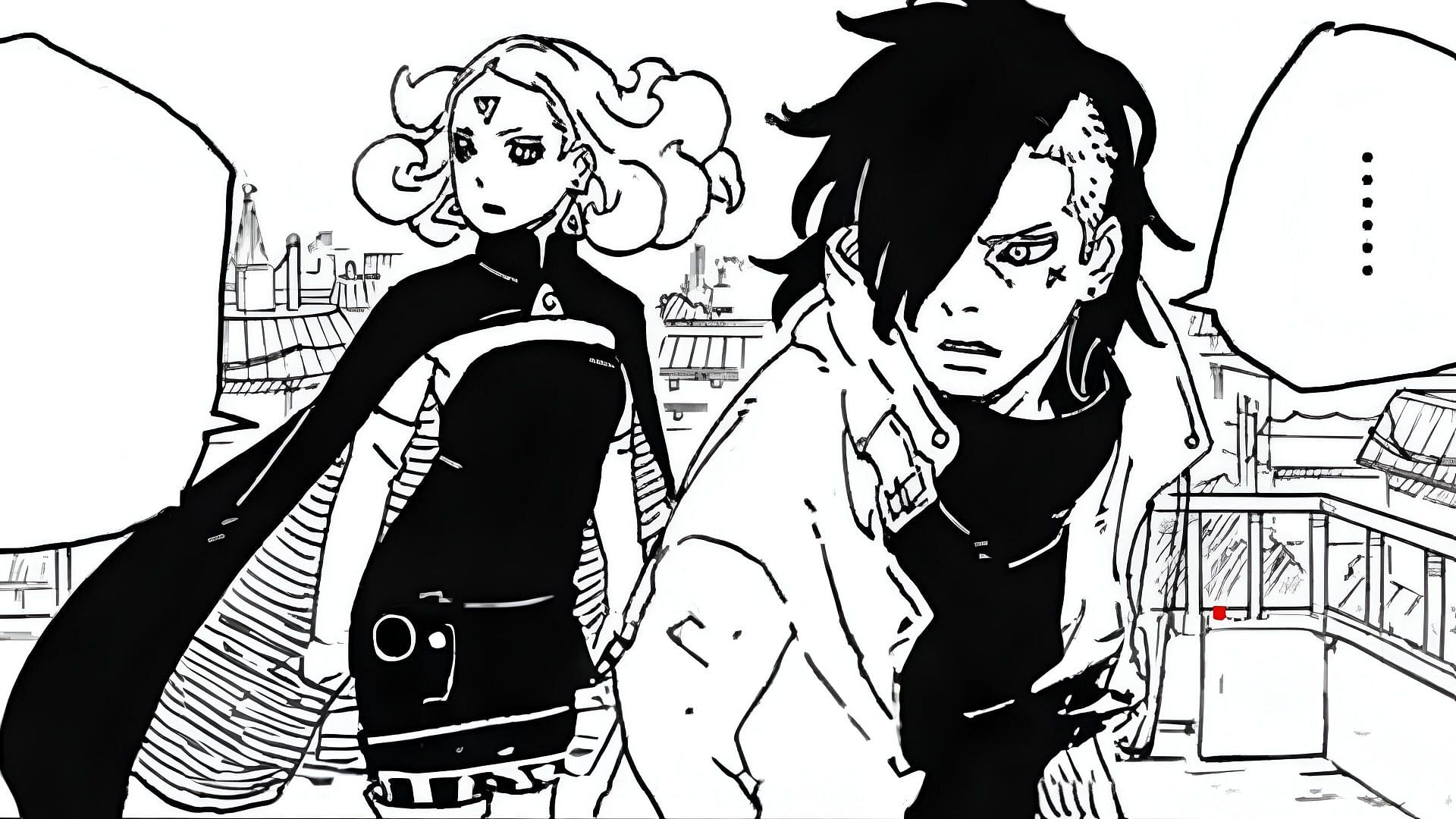 Delta and Kawaki as seen in the manga (Image via Shueisha)
