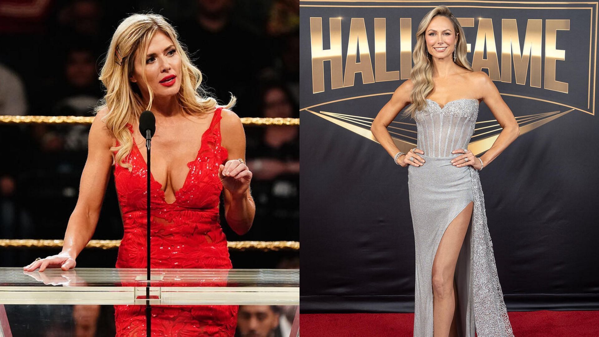 Torrie Wilson (left) was part of the 2019 WWE Hall of Fame class while Stacy Keibler (right) was inducted to the Hall of Fame in 2023 [Photos courtesy of WWE