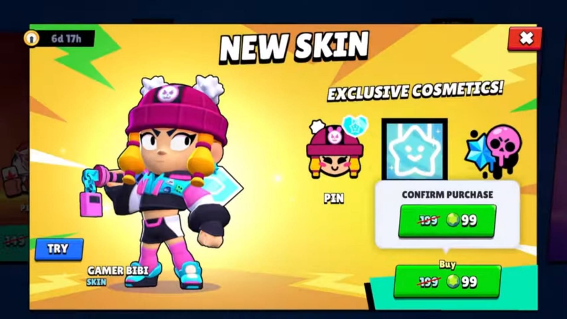 Brawl Stars Gamer Bibi skin: Cost, design, and more