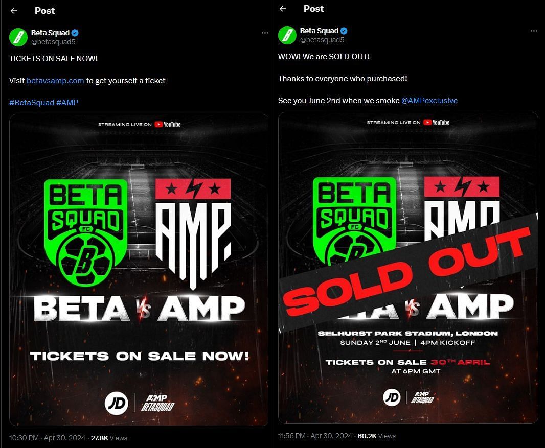 First-hand tickets were sold out in about one and a half hours (Image via betasquad5/X)