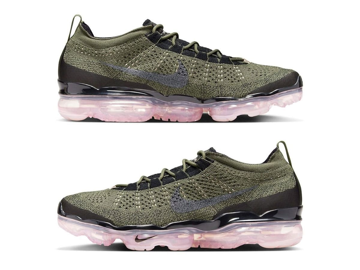 Nike Air Vapormax 2023 Flyknit &quot;Medium Olive/Pink Oxford&quot; sneakers