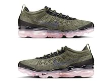 Nike Air Vapormax 2023 Flyknit "Medium Olive/Pink Oxford" sneakers: Features explored