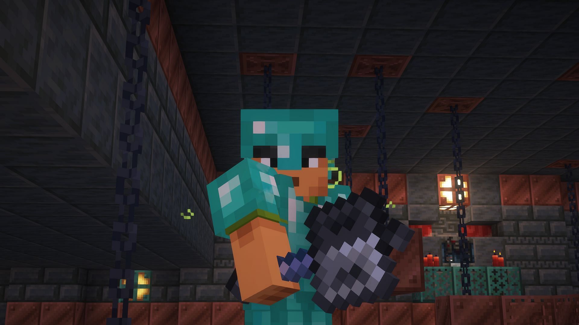 The mace is the stronger Minecraft weapon (Image via Mojang)