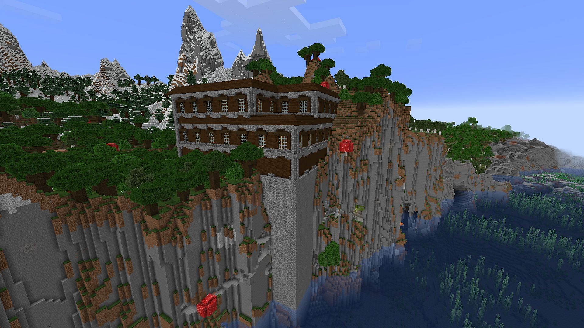 Woodland Mansions are a dangerous option for finding melon seeds. (Image via Mojang)