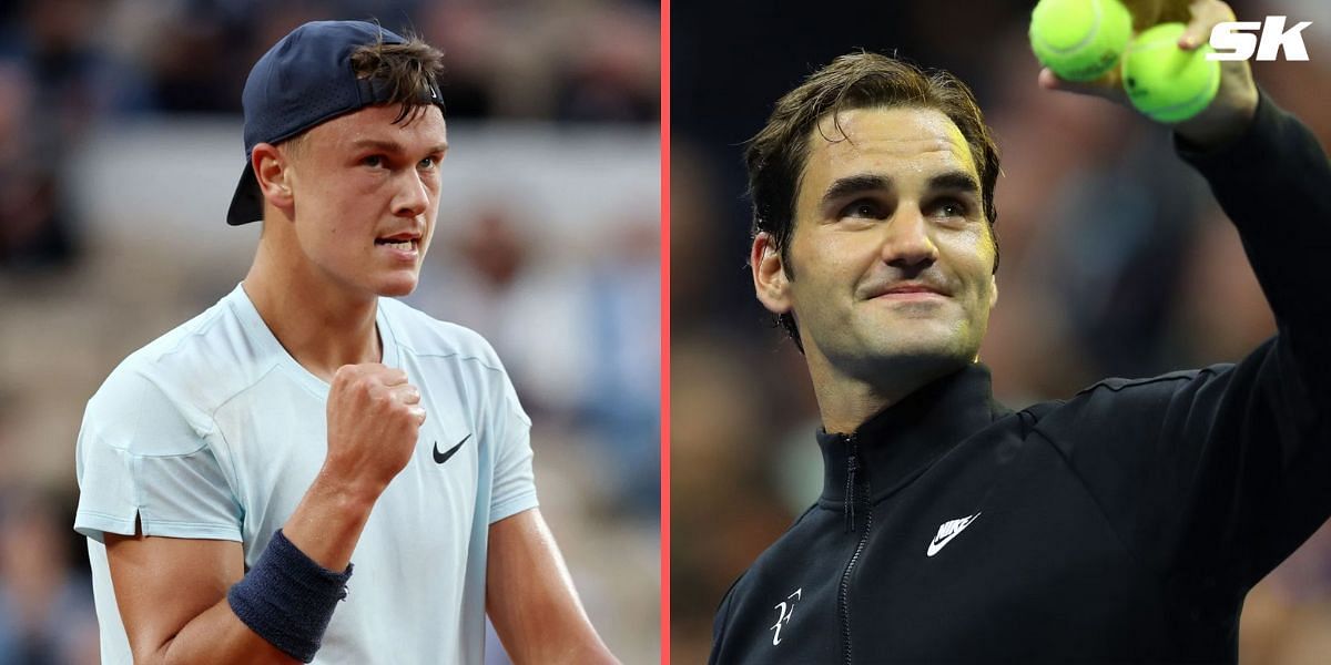 Holger Rune (L), Roger Federer (R) (Image Source: Getty)