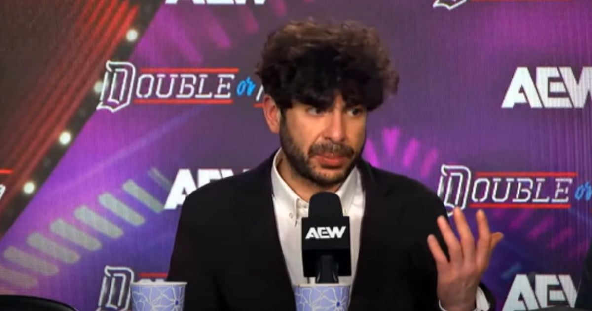 Tony Khan at post-Double or Nothing media scrum [Image via AEW YouTube]