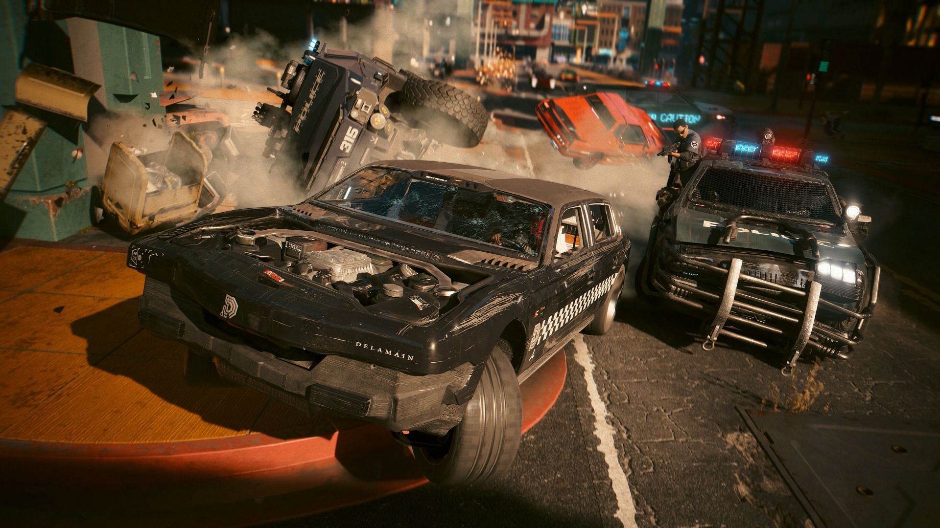 Cyberpunk 2077 has some realy cool cars that can be otained for free via gameplay (Image via CD Projekt Red)