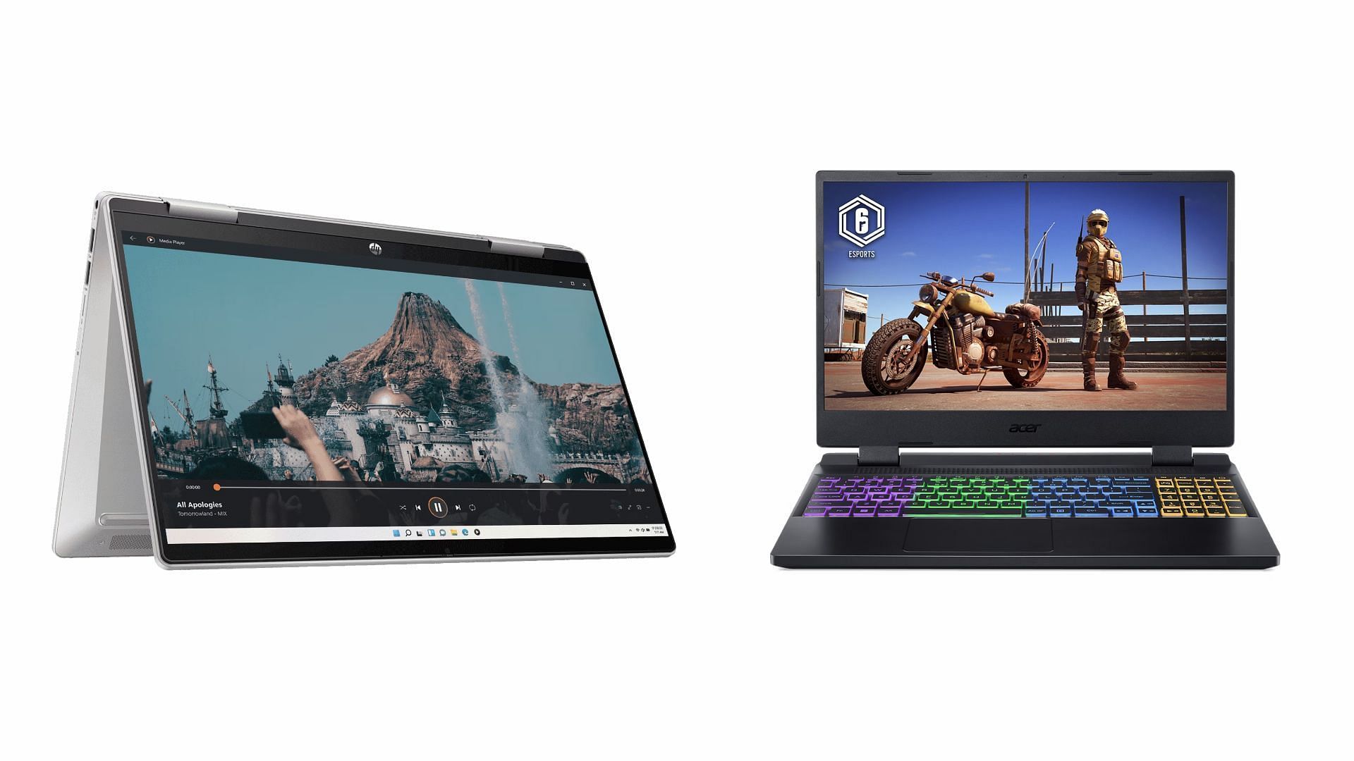 Both companies are well reputed manufacturers in laptop space (Image via Acer and HP)
