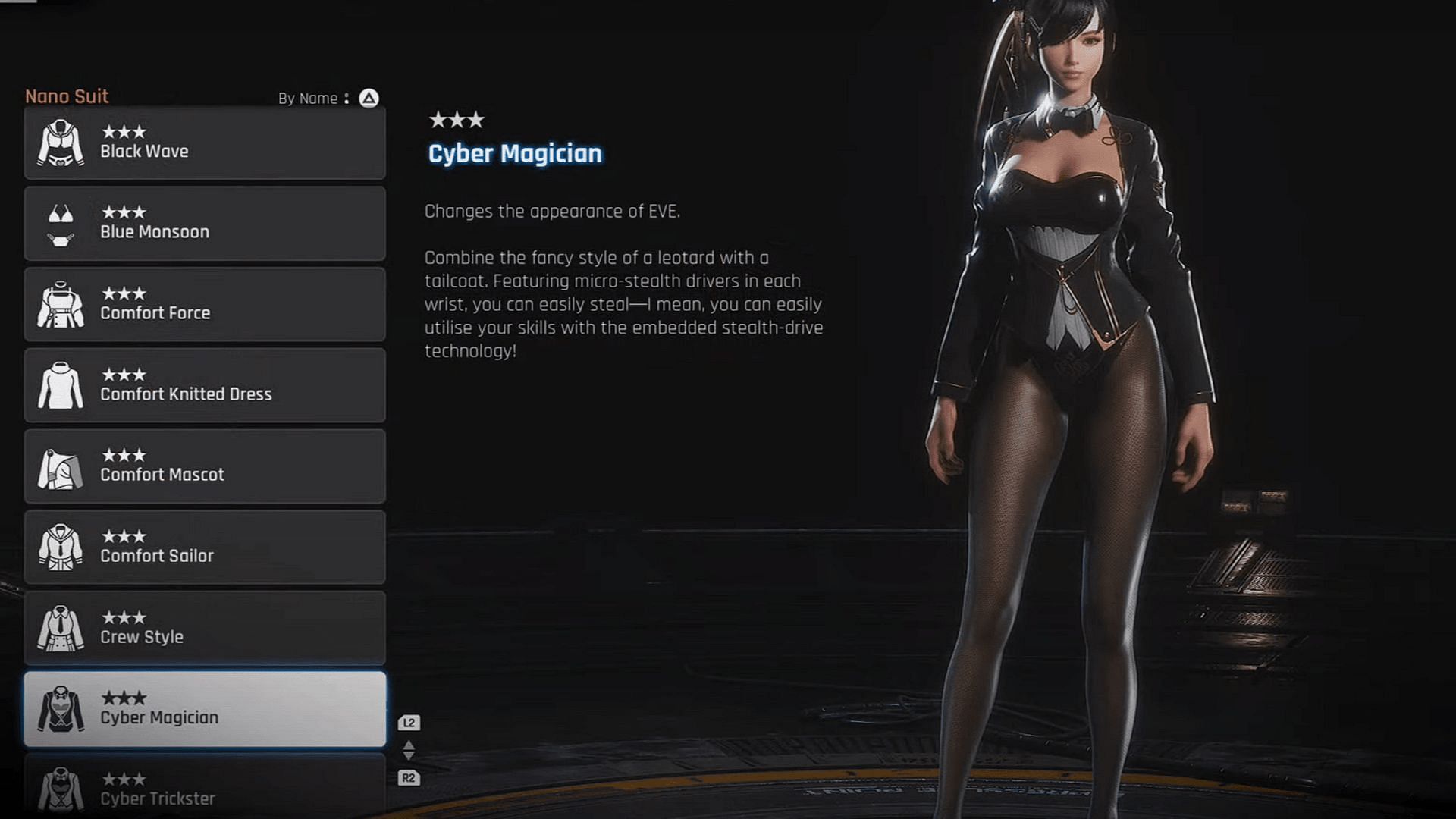 Steps for getting the  Cyber Magician suit in Stellar Blade (image via Sony)