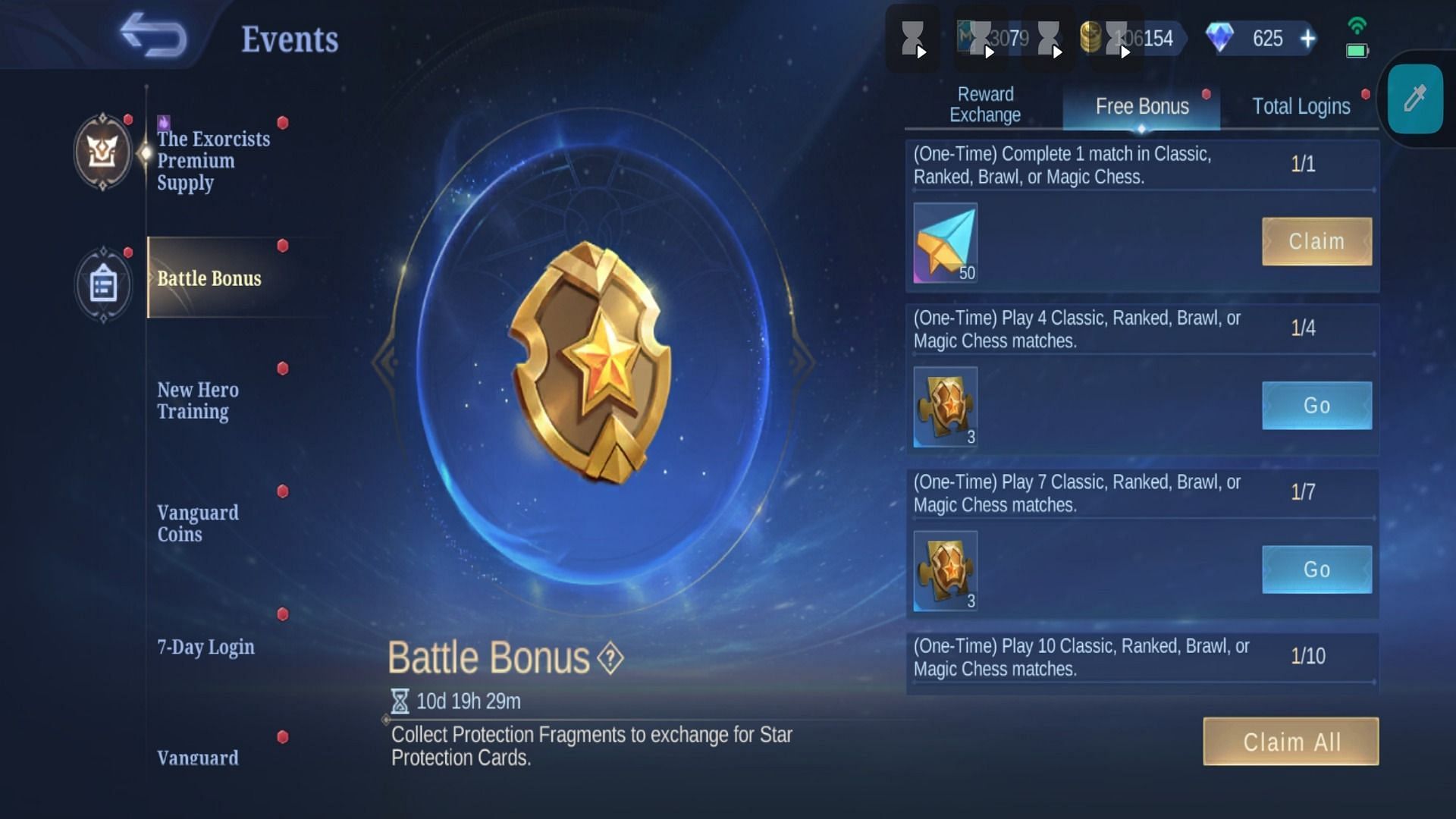 You can earn up to 150 Paper Planes from daily logins (Image via Moonton Games)