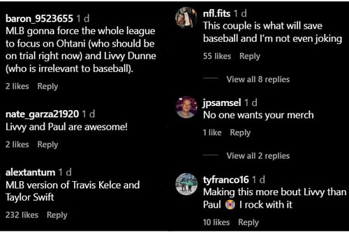 Fans react to MLB Fits' IG post