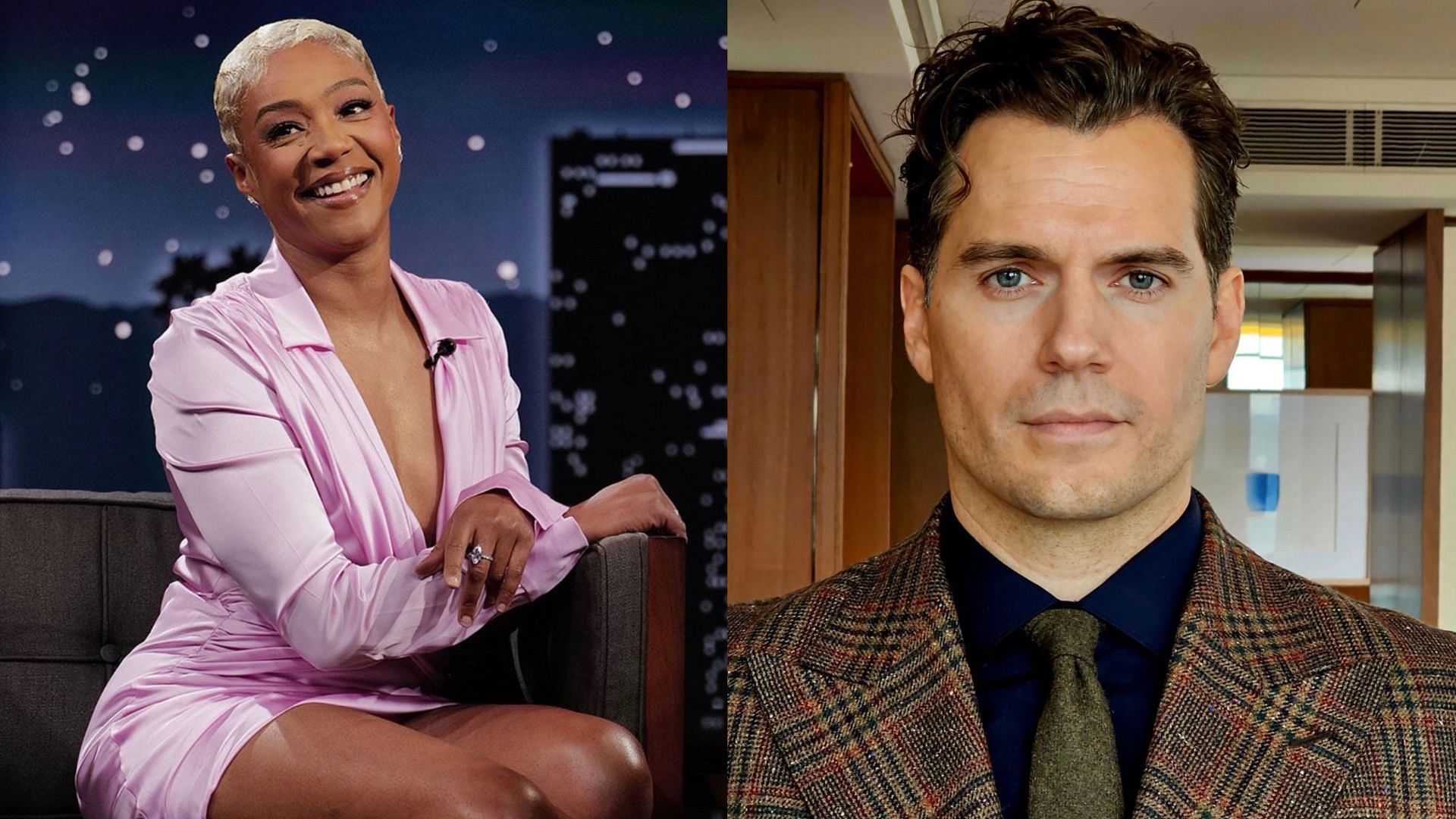 Tiffany Haddish talks about Henry Cavill. (Images via Instagram/@tiffanyhaddish &amp; @henrycavill)