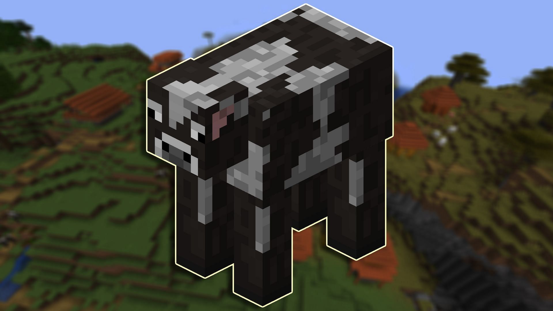 The original, much grayer cow texture (Image via Mojang)