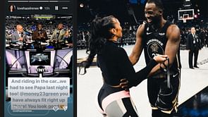 "You always fit right up there"- Draymond Green's wife Hazel Renee hypes up Warriors forward amid TNT appearances