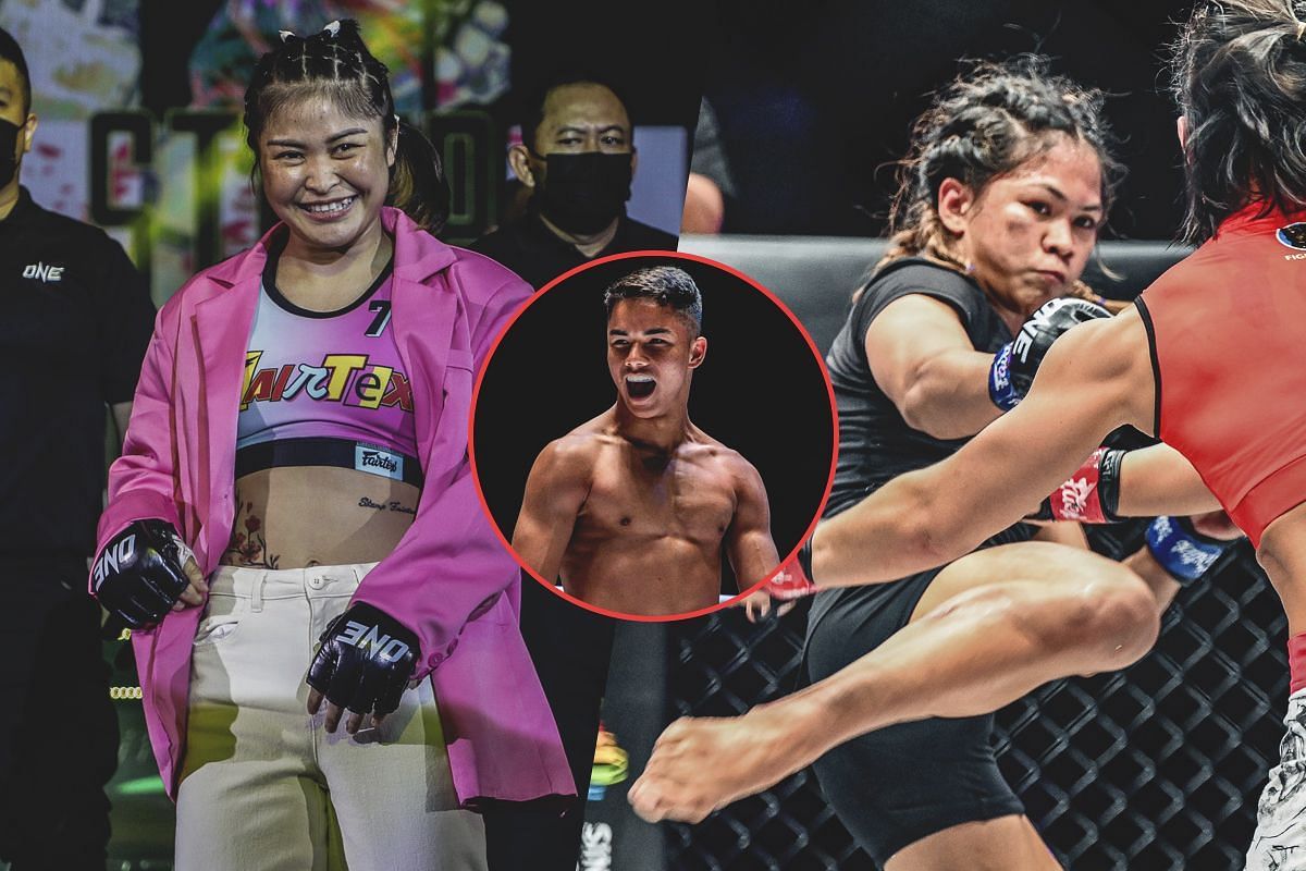 Stamp (left) Denice Zamboanga (right) (inset: Johan Ghazali) [Photos via: ONE Championship]