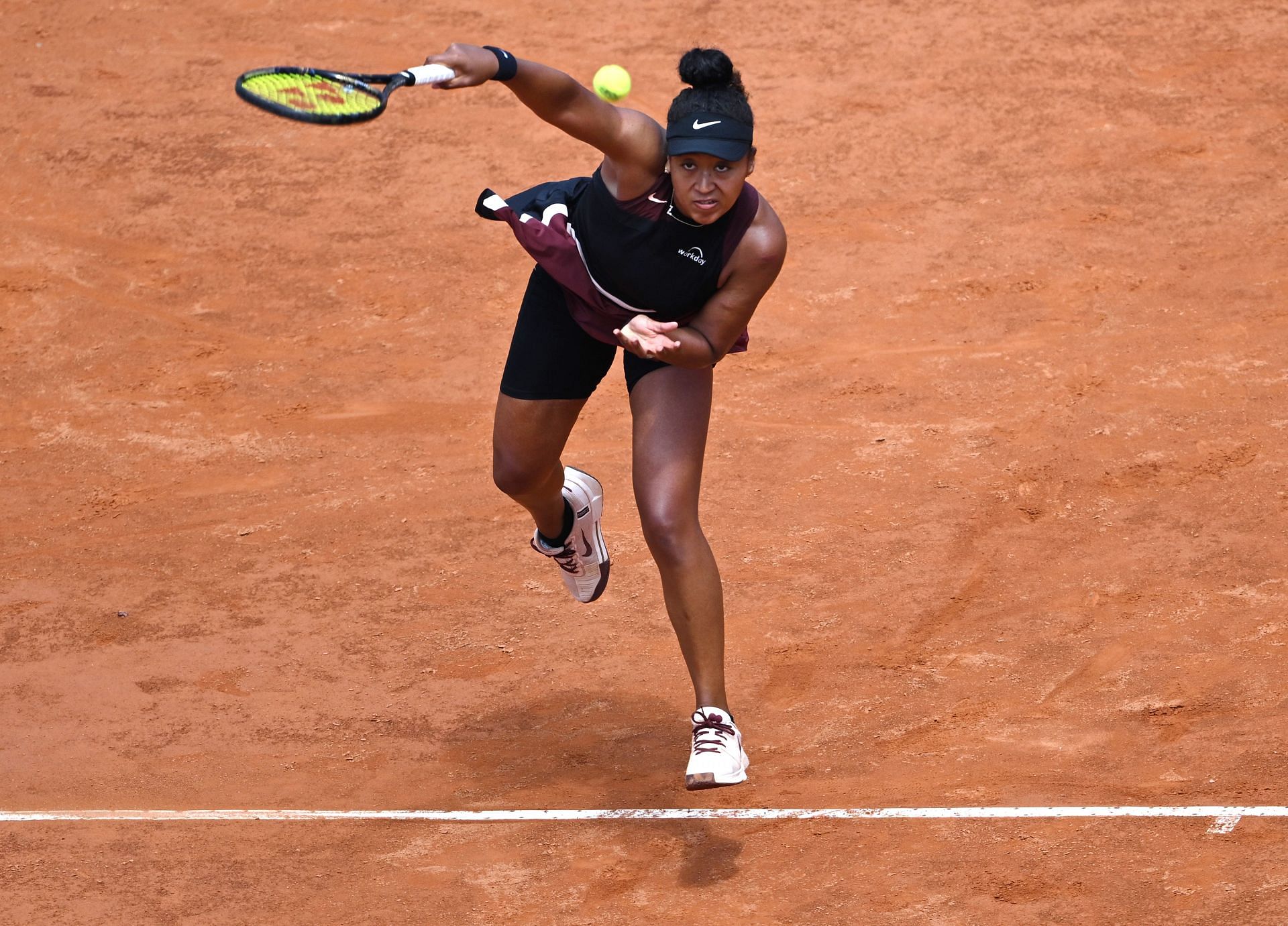 Naomi Osaka in action at the Italian Open