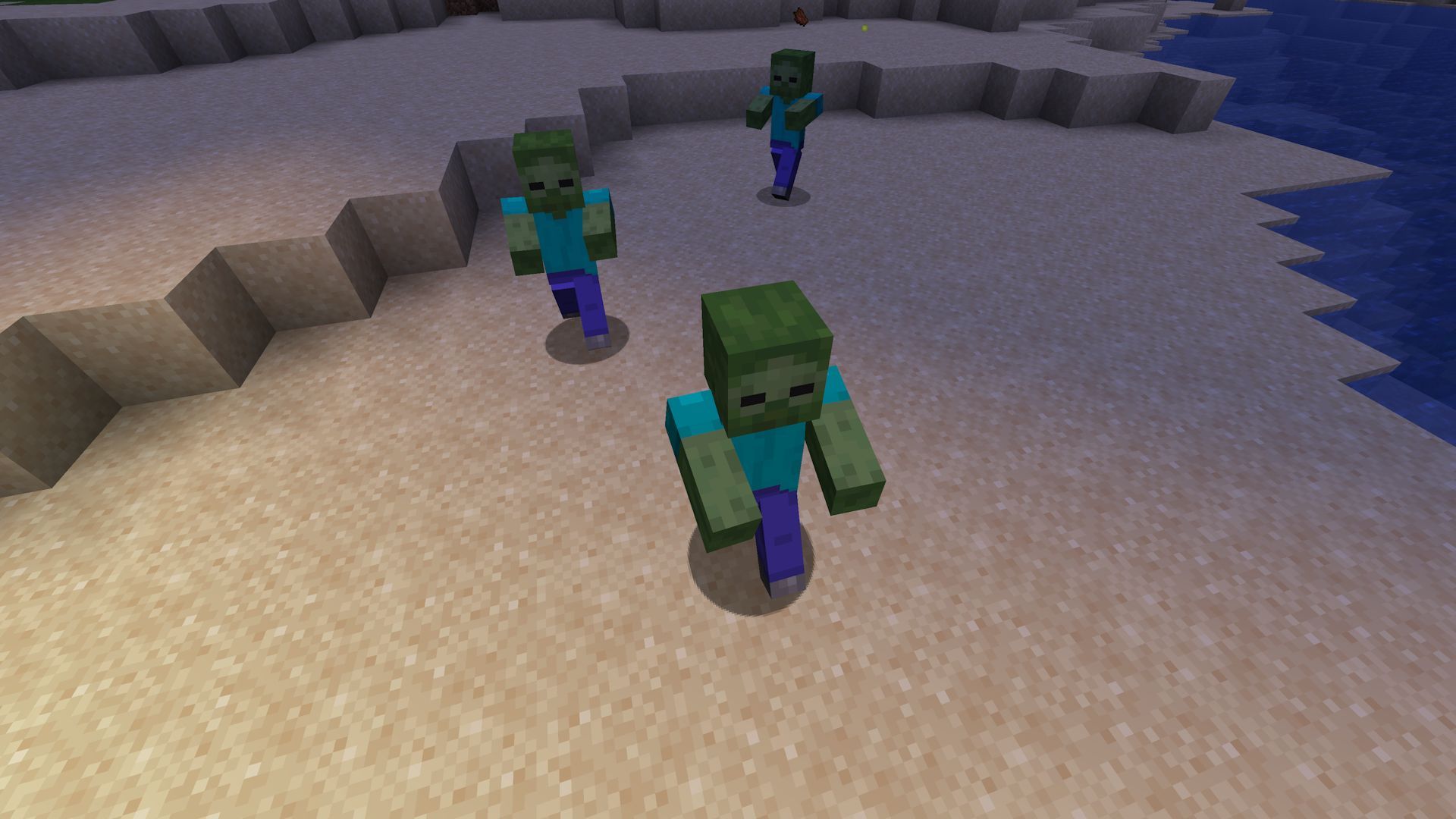 Getting mobs in a line is the easiest way to use the wind burst enchantment (Image via Mojang)