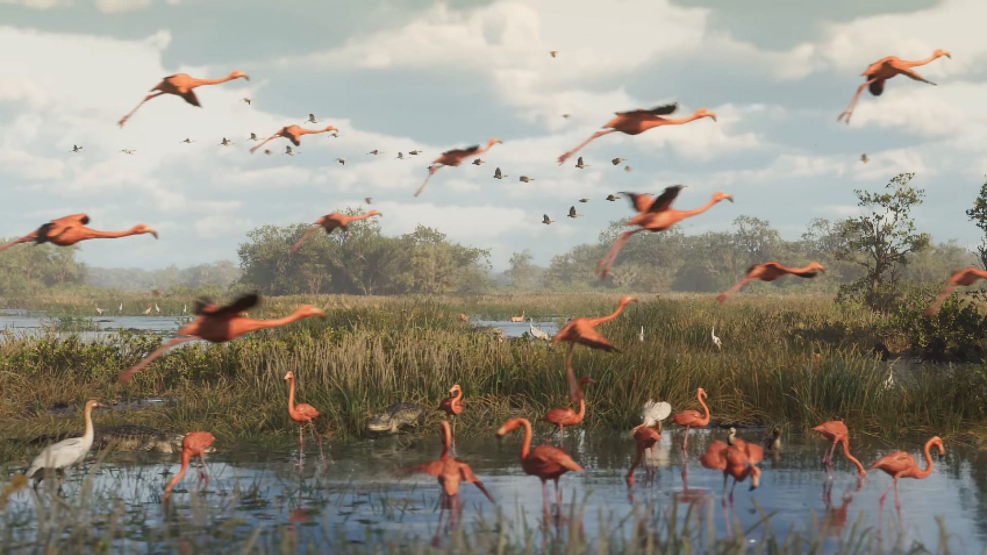 Flamingos, alligators, and other wildlife in GTA 6 (Image via Rockstar Games)
