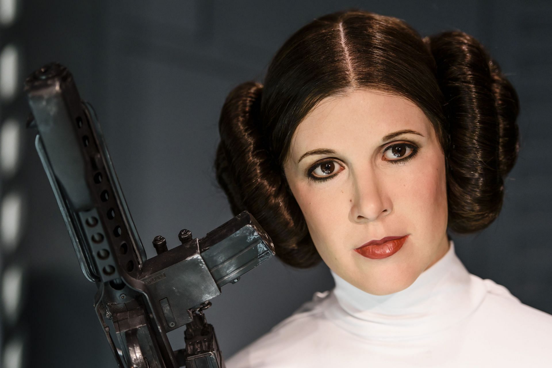 A Wax Figure of Carrie Fisher as Princess Leia at Madame Tussauds in Berlin, (Photo by Clemens Bilan/Getty Images)
