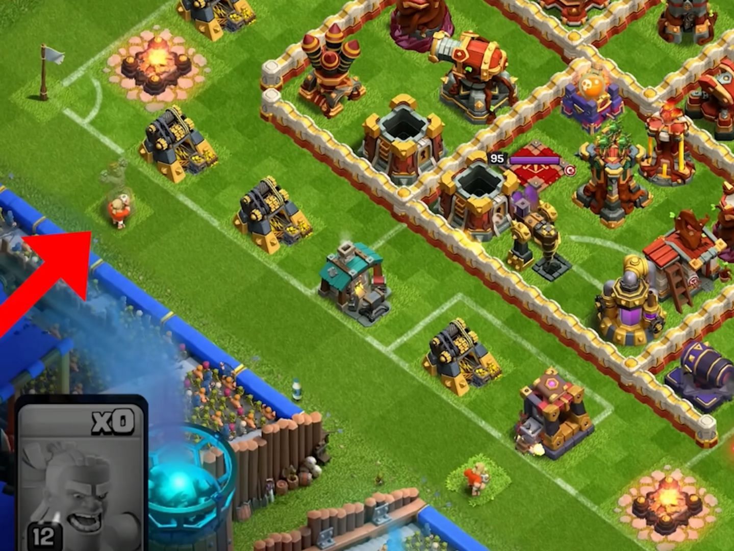 Barbarian Kicker placement (Image via Supercell)