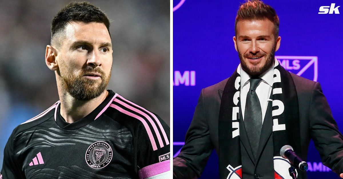 Lionel Messi (left) and David Beckham