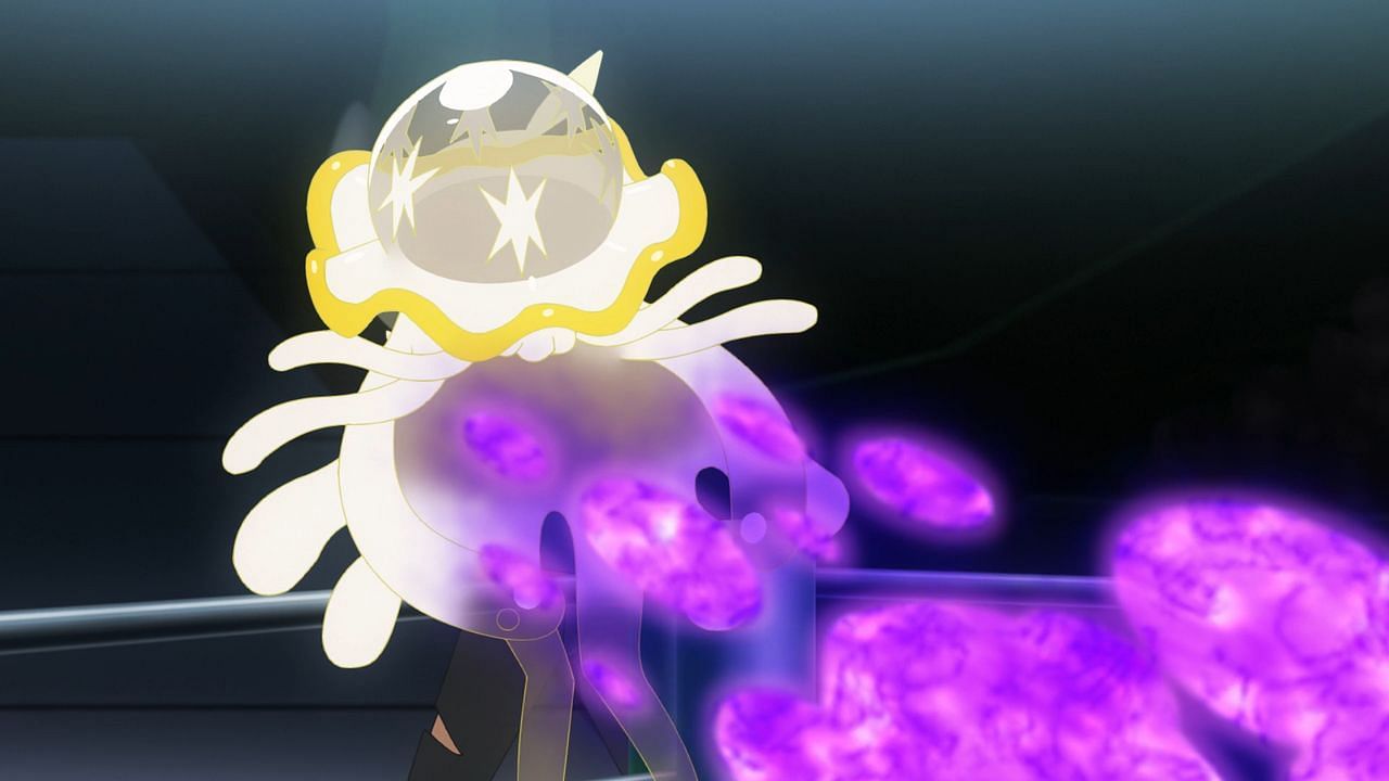 Shiny Nihilego in the anime (Image via The Pokemon Company)