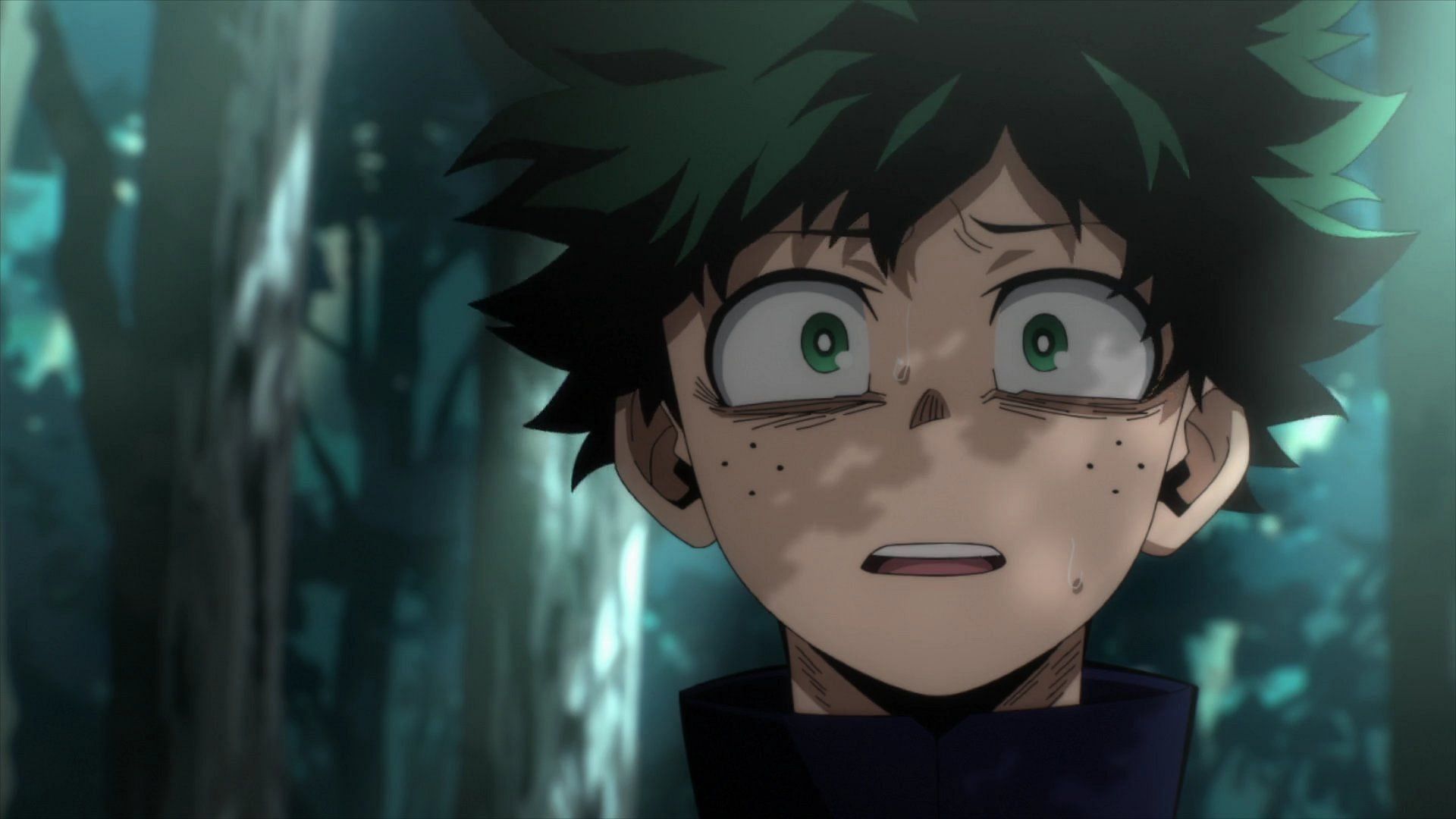 Deku as seen in the anime (Image via Bones)