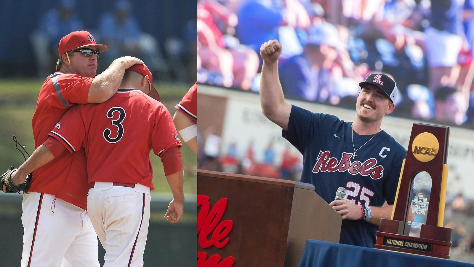 Fresno State coach Mike Batesole and Ole Miss star Tim Elko were part of two massive College World Series surprises.