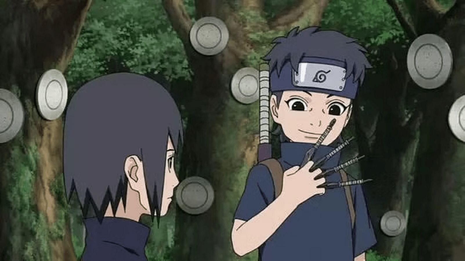 Shisui and Itachi as seen in the Naruto anime (image via Pierrot)