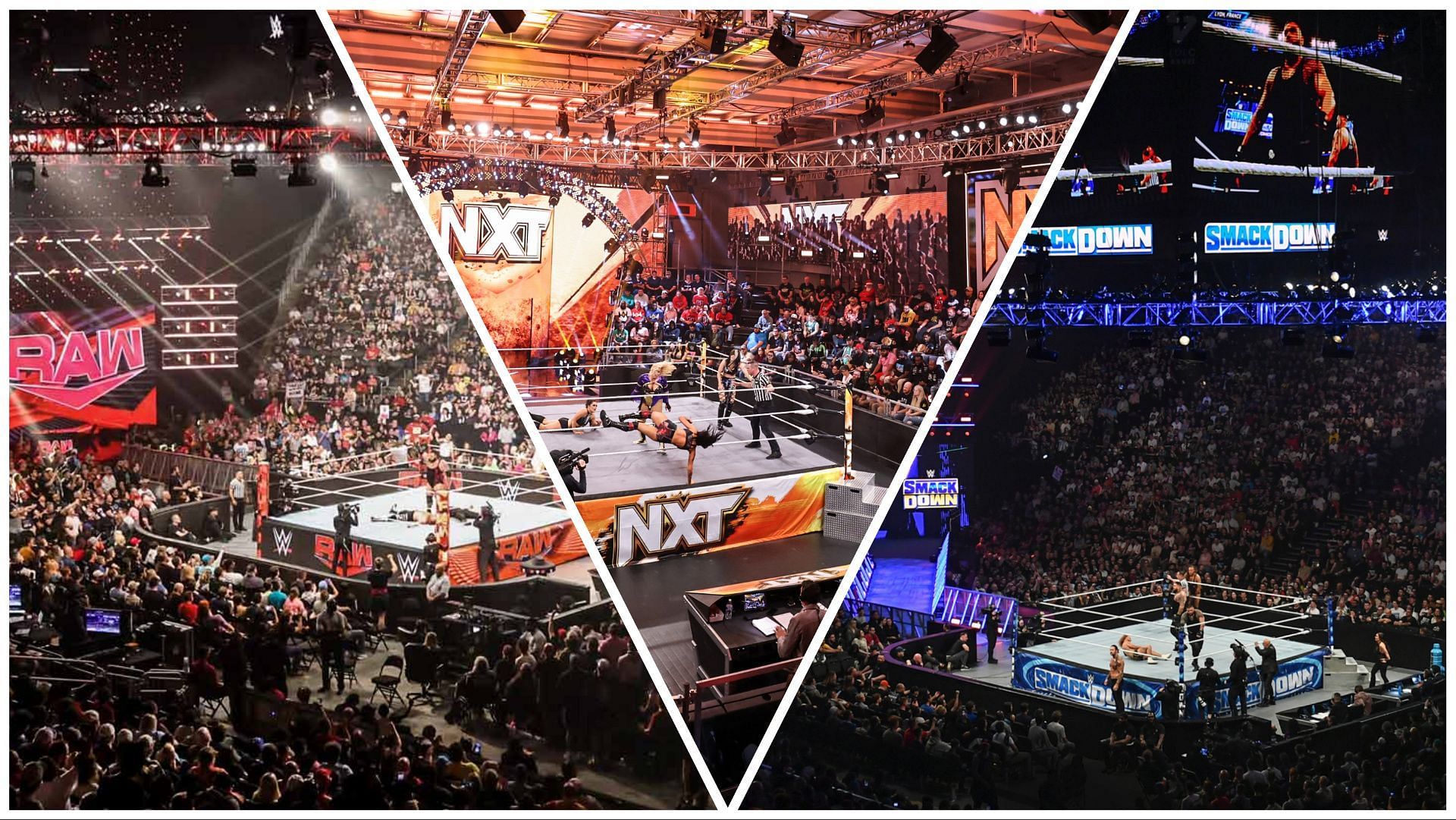 A look at the WWE RAW, NXT, and SmackDown setups for events