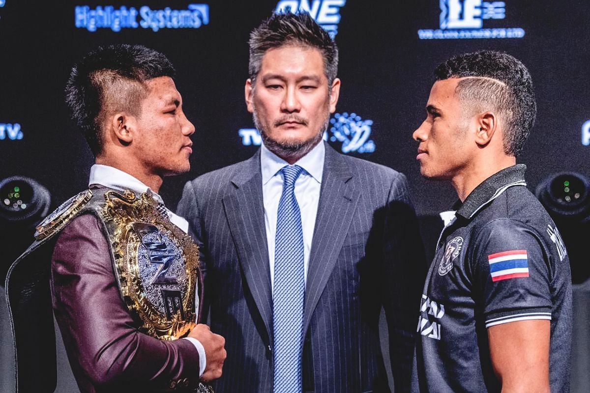 Face off between Rodtang Jitmuanong and Walter Goncalves (Image credit: ONE Championship)
