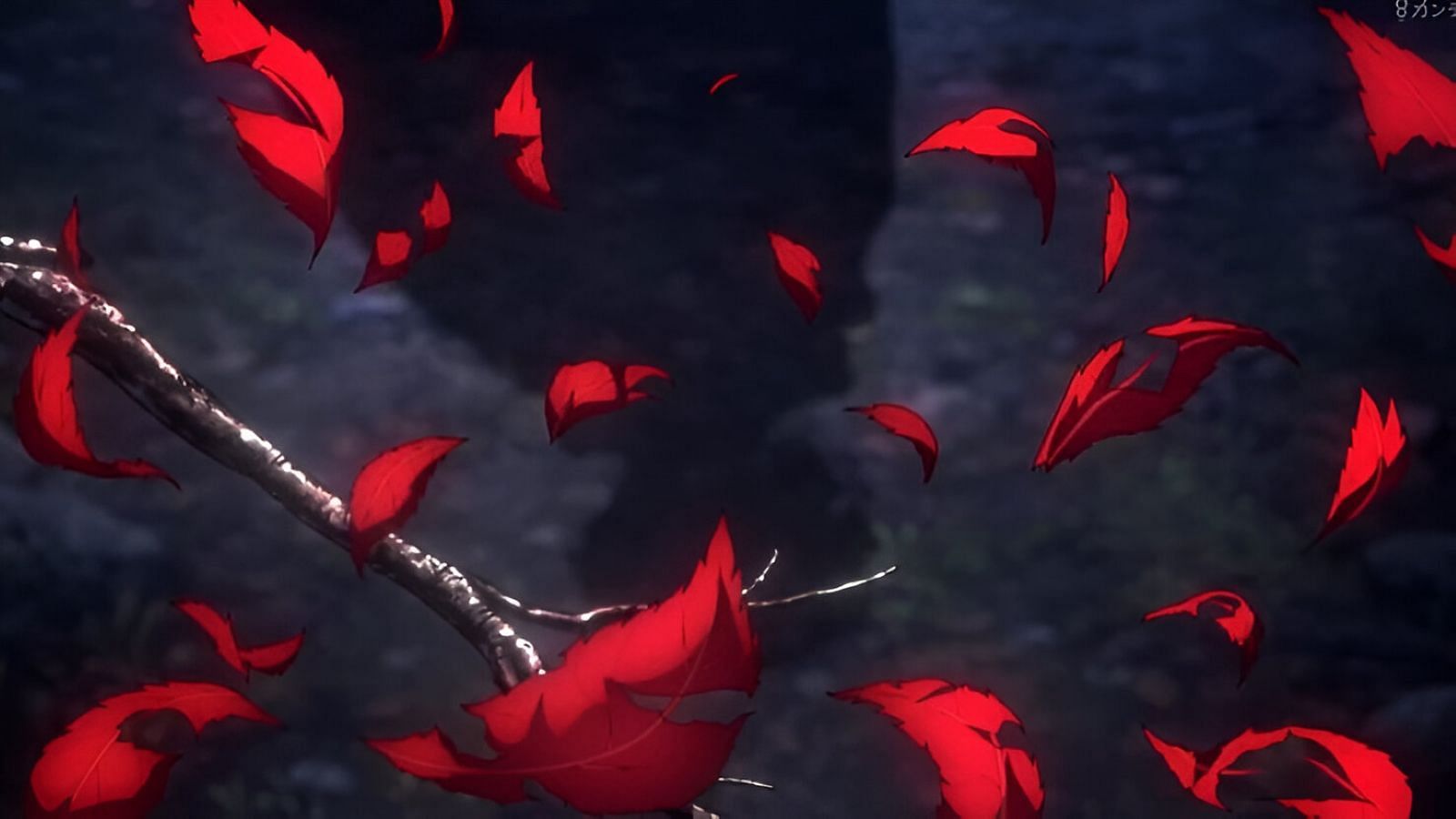 Flowers wither away when Muzan walks by, which can be seen in the Demon Slayer season 4 ending (Image via Ufotable)