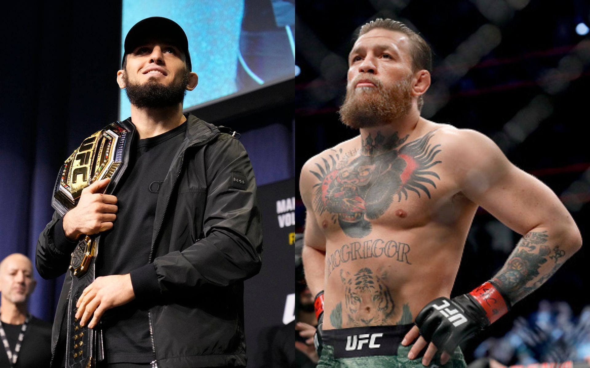 Daniel Cormier believes seeds are being planted for Islam Makhachev vs. Conor McGregor [Image credits: @MAKHACHEVMMA/Twitter, Getty Images]