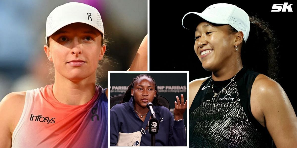 Iga Swiatek (L), Naomi Osaka (R), Coco Gauff (inset) (Image Source: Getty)