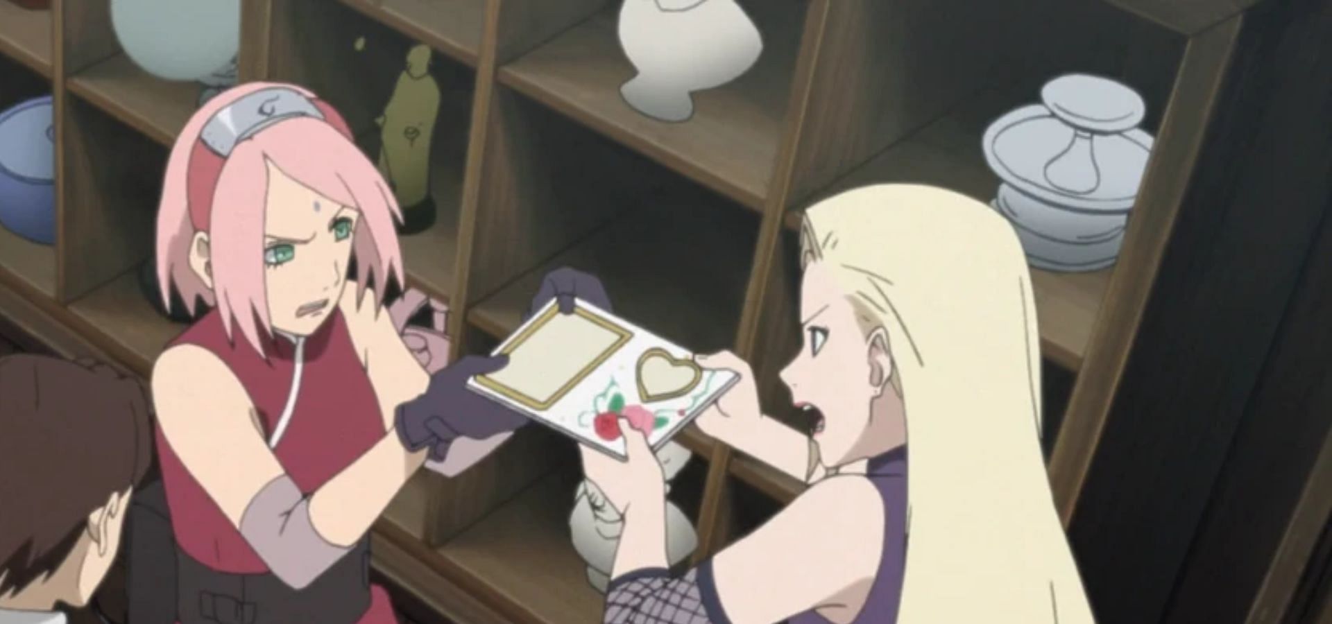 Ino and Sakura fighting (Image via Pierrot)