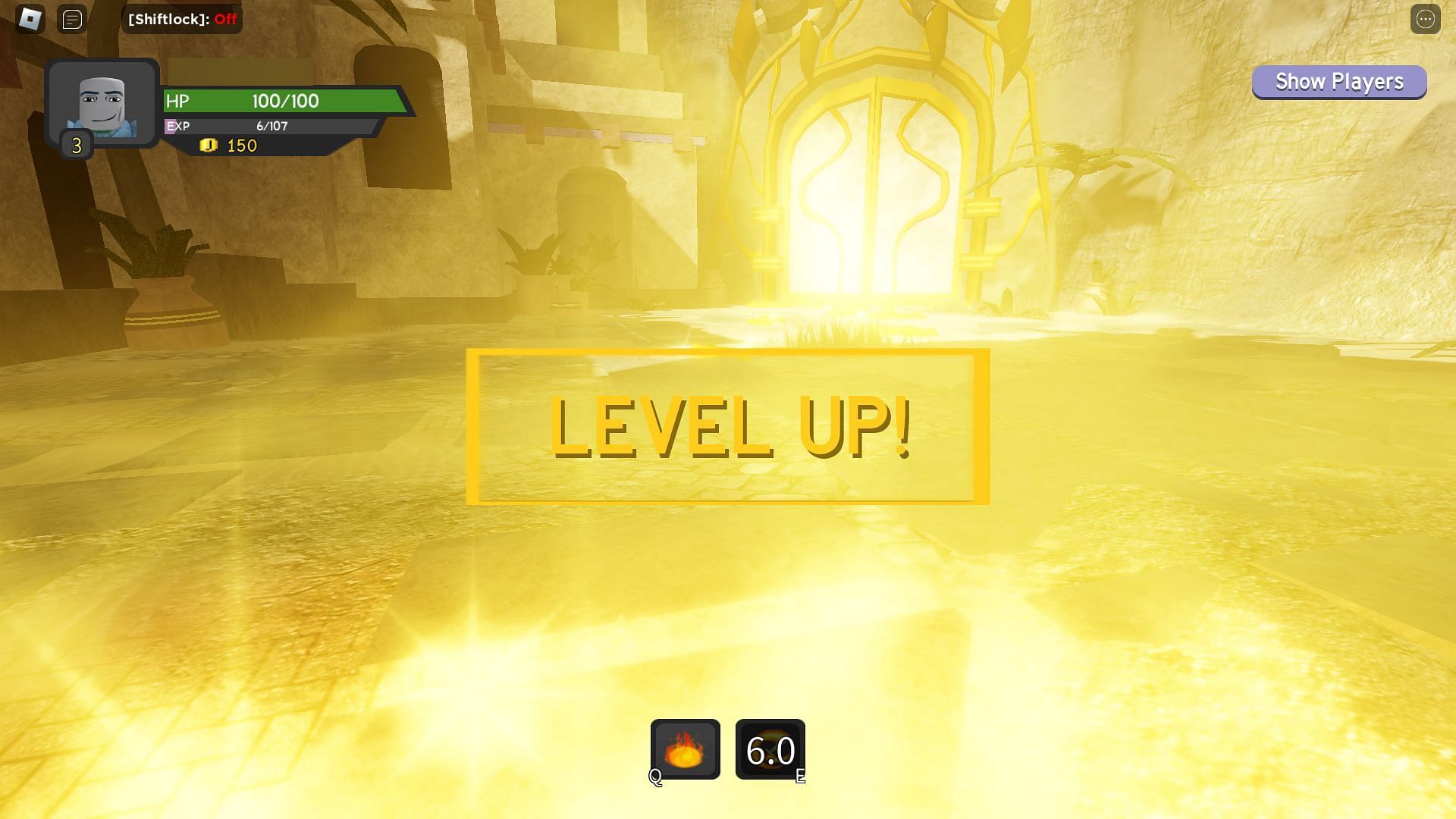 Earning XP allows you to level up (Image via Roblox)