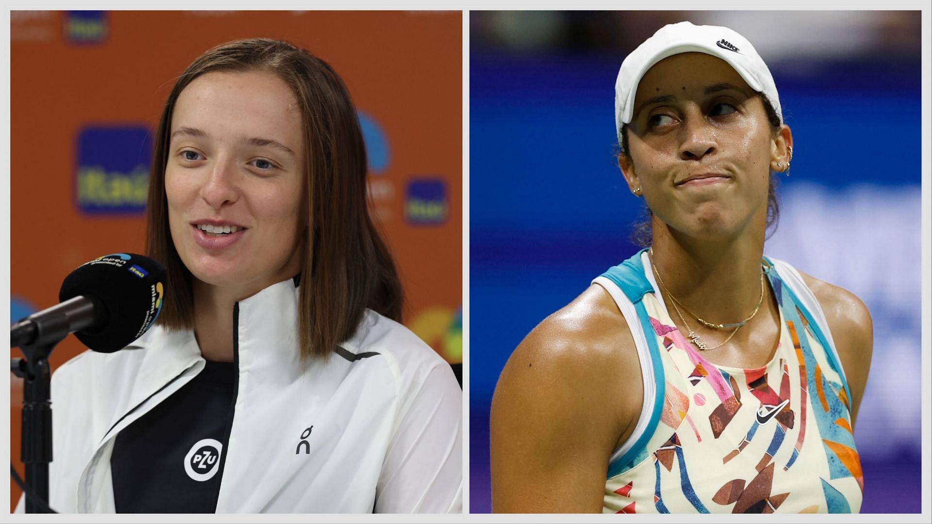 Iga Swiatek(left) and Madison Keys(right). SOURCE: GETTY