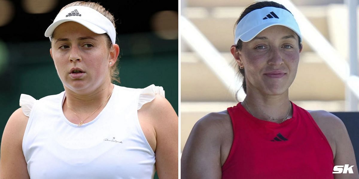 Jelena Ostapenko (L) and Jessica Pegula; PHOTOS: GETTY