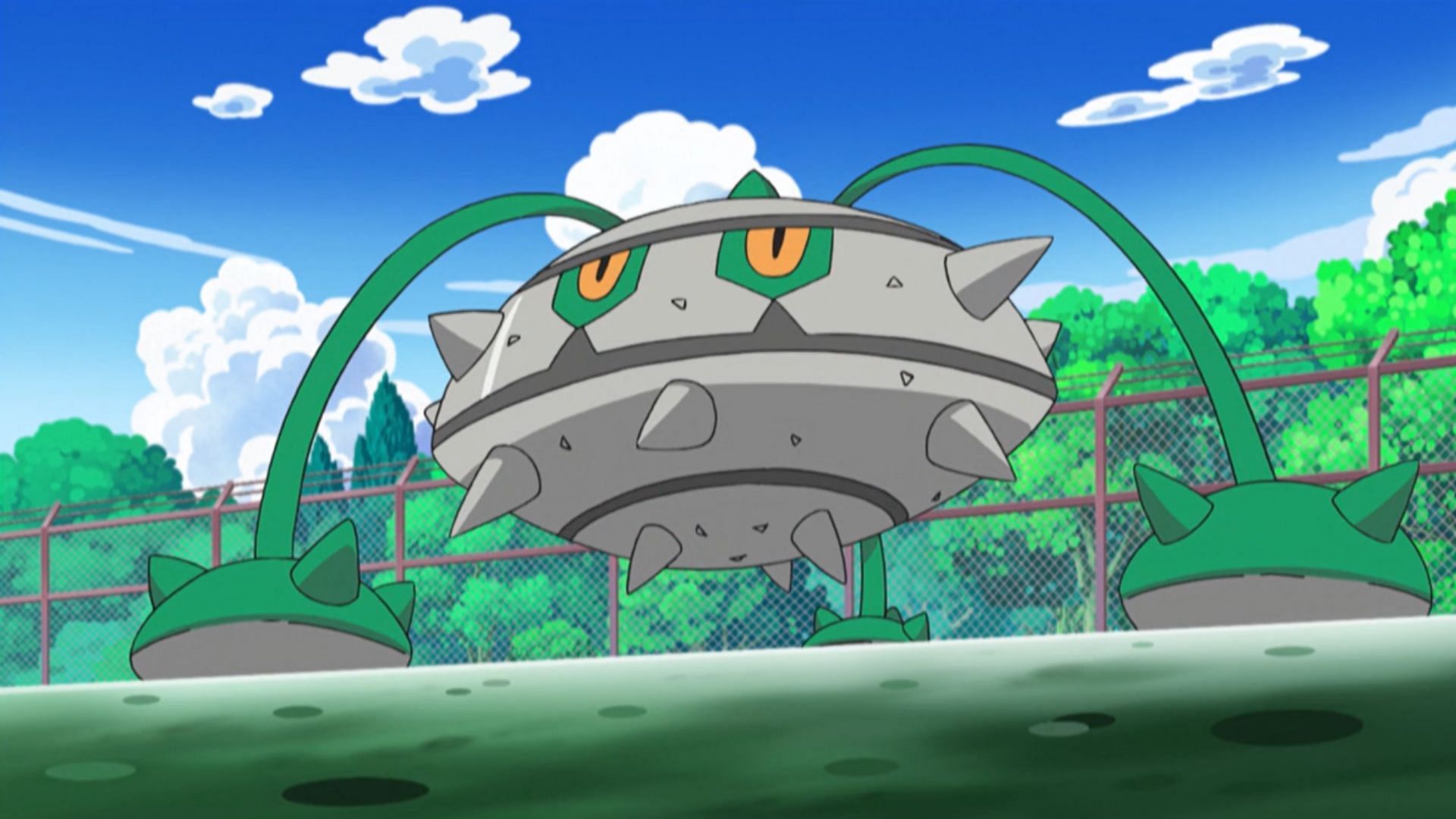 Ferrothorn as seen in the anime (Image via TPC)