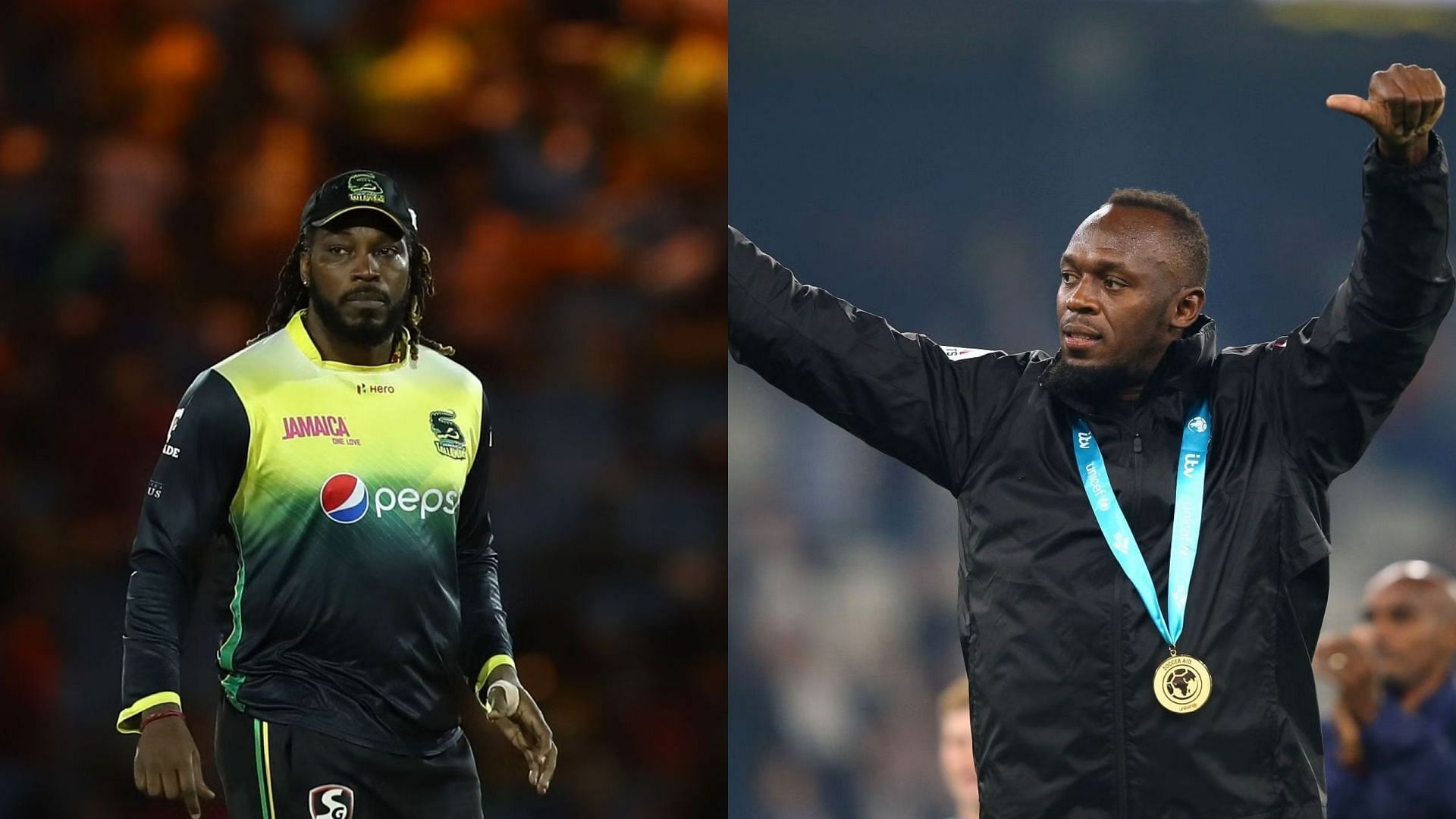 Chris Gayle and Usain Bolt