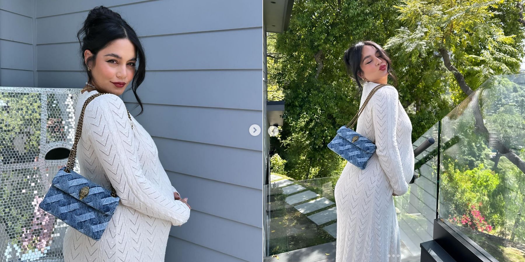 Vanessa Hudgens showcases her upcoming Mother&#039;s Day attire featuring her baby bump