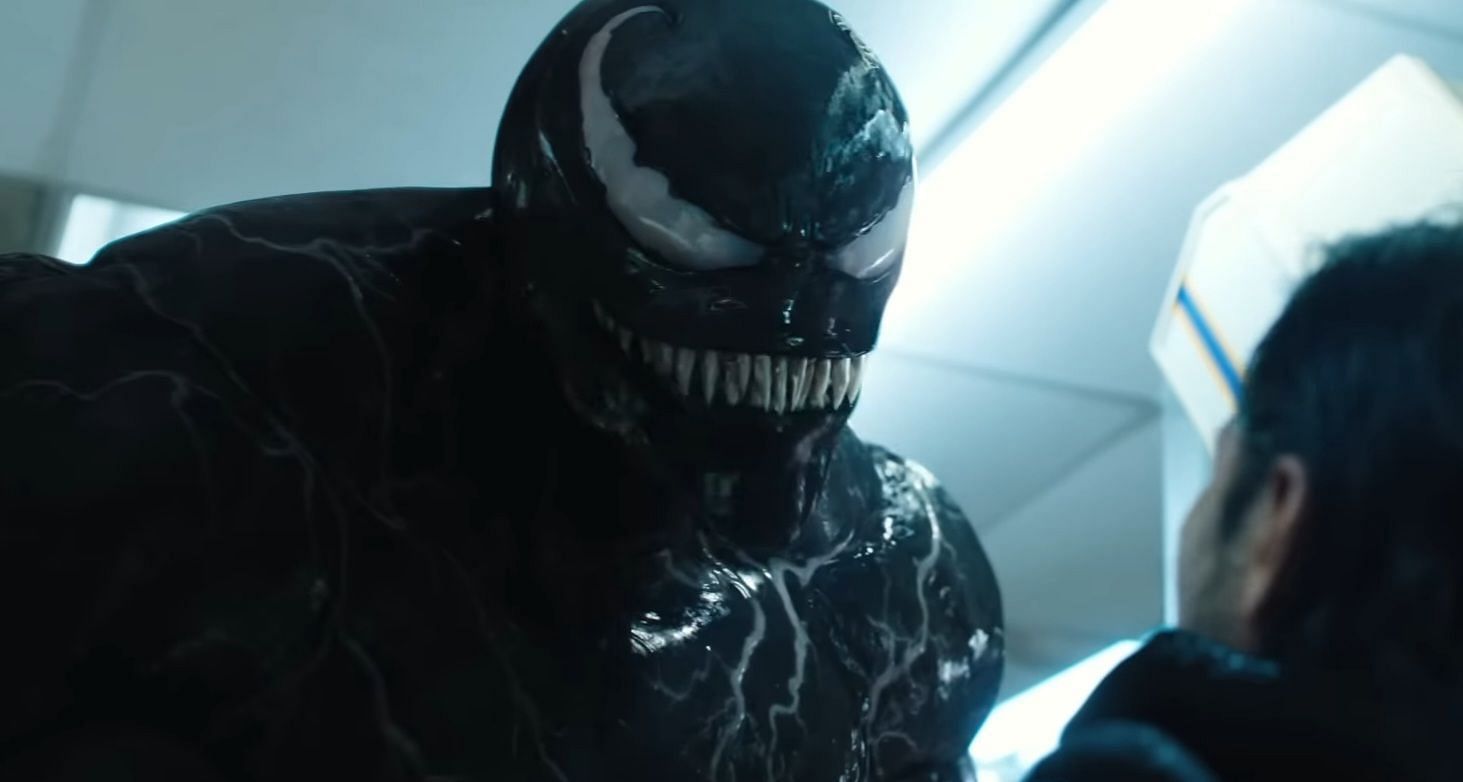Tom Hardy as Venom in the first film (Image via Sony Pictures Entertainment, Venom trailer 2, 02:33)